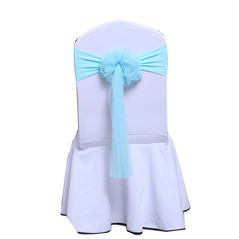 10db Spandex székszárnyak Elasztikus szék háttámla virág csokornyakkendő esküvői szék csomó esküvői party dekorációhoz Szállodai kellékek