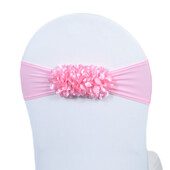 2024 Hot Saling 10db Virágszalag Szatén Szék íjparti rendezvény Hotelbankett Lakberendezés esküvői szék csomó rózsaszín/királykék