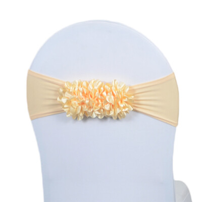 2024 Hot Saling 10db Virágszalag Szatén Szék íjparti rendezvény Hotelbankett Lakberendezés esküvői szék csomó rózsaszín/királykék