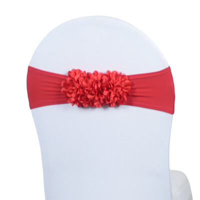 2024 Hot Saling 10db Virágszalag Szatén Szék íjparti rendezvény Hotelbankett Lakberendezés esküvői szék csomó rózsaszín/királykék