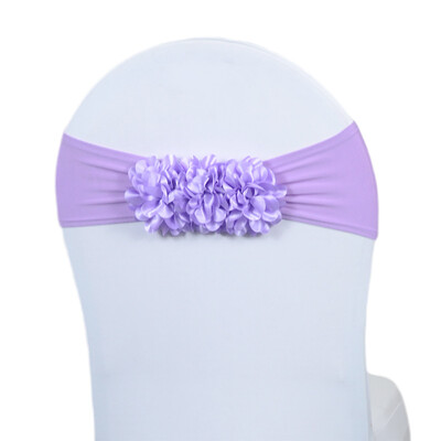 2024 Hot Saling 10db Virágszalag Szatén Szék íjparti rendezvény Hotelbankett Lakberendezés esküvői szék csomó rózsaszín/királykék