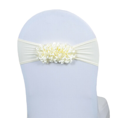 2024 Hot Saling 10db Virágszalag Szatén Szék íjparti rendezvény Hotelbankett Lakberendezés esküvői szék csomó rózsaszín/királykék