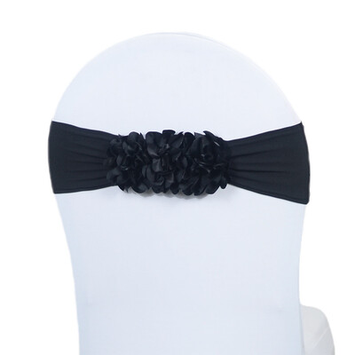 2024 Hot Saling 10db Virágszalag Szatén Szék íjparti rendezvény Hotelbankett Lakberendezés esküvői szék csomó rózsaszín/királykék