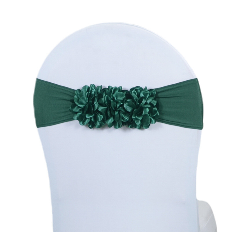 2024 Hot Saling 10db Virágszalag Szatén Szék íjparti rendezvény Hotelbankett Lakberendezés esküvői szék csomó rózsaszín/királykék