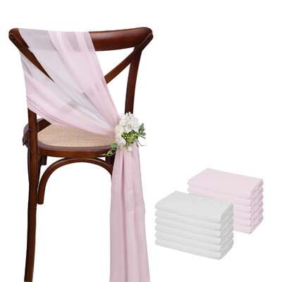 12 db 17x275cm zöld sifon székszárnyak esküvői székhuzatok szalag esküvői parti folyosó szék dekor