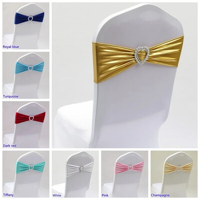 Chair Sash Spandex Παπιγιόν Stretch Band Διακόσμηση γάμου Πάρτι γενεθλίων Δείπνο Ξενοδοχείο Συμπόσιο Πολυτελής γιορτή διακοπών