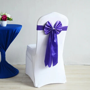 1db nagykereskedelmi PU szék szárny hosszú farkú pillangó csokornyakkendő kész szalag spandex szalag 12 színű esküvői szék csomók dekoráció