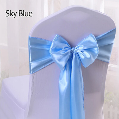 1db szatén székszárny esküvői székre, székre, csomóra, díszítésre