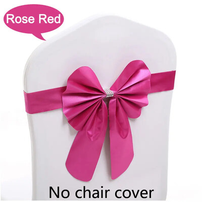 10db/tétel Burgundy PPC szék szárnyak Weddin dekoráció elasztikus szék szalaggal Spandex királykék buliszállóhoz