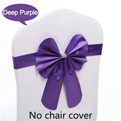 10db/tétel Burgundy PPC szék szárnyak Weddin dekoráció elasztikus szék szalaggal Spandex királykék buliszállóhoz