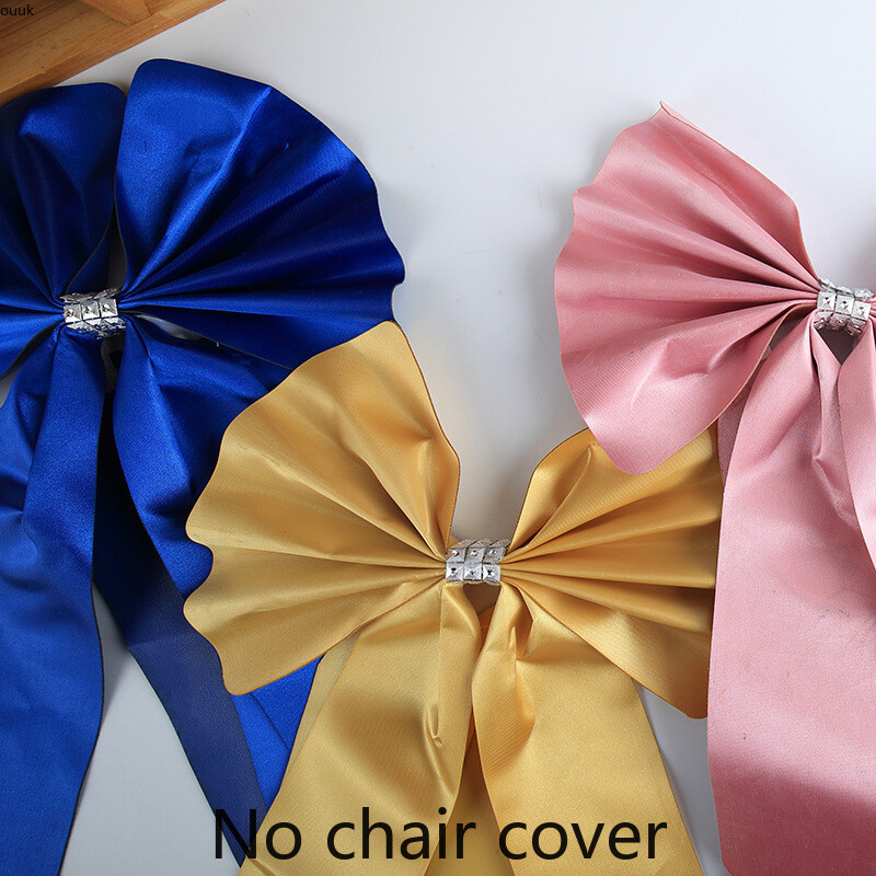 10db/tétel Burgundy PPC szék szárnyak Weddin dekoráció elasztikus szék szalaggal Spandex királykék buliszállóhoz