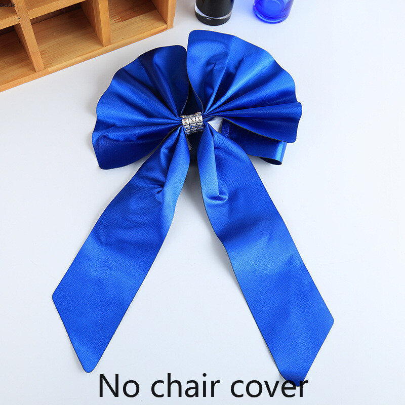 10db/tétel Burgundy PPC szék szárnyak Weddin dekoráció elasztikus szék szalaggal Spandex királykék buliszállóhoz