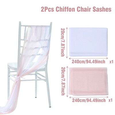 2 bucăți 20x240 cm șifon canape pentru scaun de nuntă decorațiuni pentru nuntă pentru acasă banchet eveniment petrecere baby shower