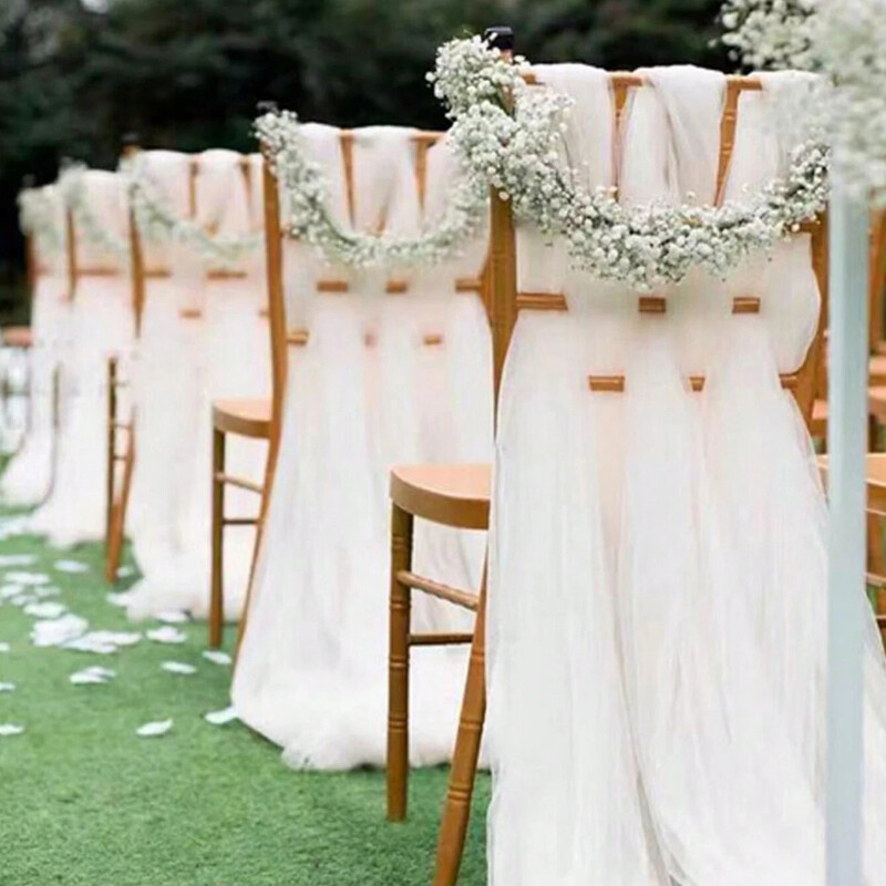 2 bucăți 20x240 cm șifon canape pentru scaun de nuntă decorațiuni pentru nuntă pentru acasă banchet eveniment petrecere baby shower