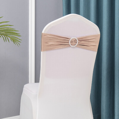 10db Fém spandex székszárnyak szalagok Stretch székkötők masnik esküvői bankettre, rendezvényre szék dekoráció