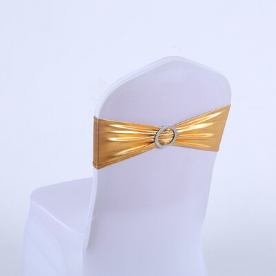 10db Fém spandex székszárnyak szalagok Stretch székkötők masnik esküvői bankettre, rendezvényre szék dekoráció