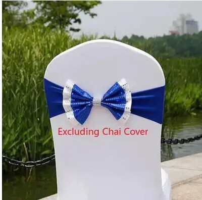 Husă pentru scaun de nuntă pentru hotel, cu flori decorative, cu fundă, curea pentru spate, husă pentru scaun, husă pentru spate, paiete duble, 10 buc.