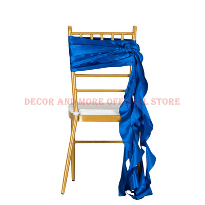 1Gb Decor Taffeta Krēslu vērtnes Zili Sarkans Balts Zelts Krēslu lentes Āra viesnīcu ballītes Kāzu krēslu saites Chiavari krēslu pārvalkiem