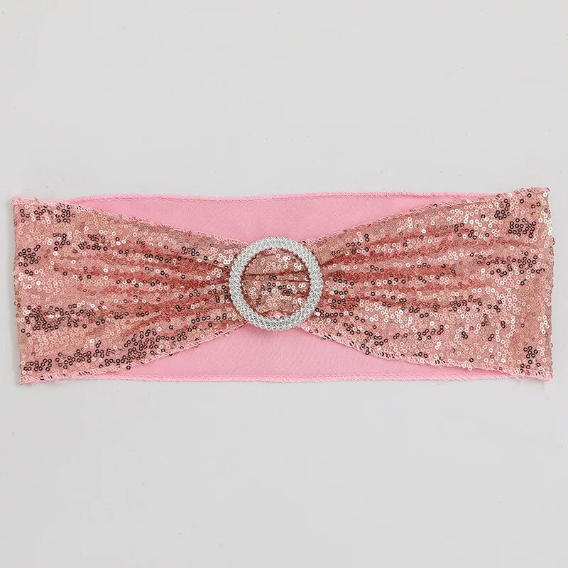 20db Rugalmas flitteres székszárnyak Sparkly Gold szárnypánt bankett esküvői bulihoz otthoni kültéri székhuzat szárny díszítések