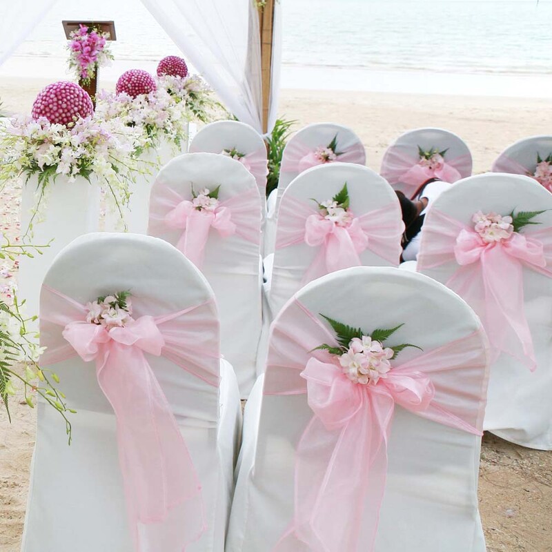 10 bucăți/lot organza caneluri pentru scaune benzi cu noduri funde pentru scaun pentru nuntă, petrecere, banchet, eveniment, decorare scaun de nuntă în țară