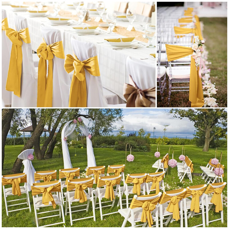 Värviline satiinist vöörihm pulmatooli kaunistus lint liblikas lipsupael jõuludeks sünnipäevaks siseruumides peoõhtuteks