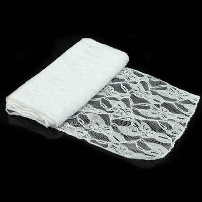 10 buc. Scaun modern din dantela papion alb caneluri pentru scaune pentru nunta decorare pasager de masa pentru petrecere consumabile pentru banchet 15X275Cm