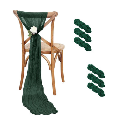 6 marlės sūrio audinio kėdžių varčių rinkinys kėdės lankelis Sukurtas dekoratyvinis kėdės užvalkalas, skirtas vestuvių priėmimui, vakarėliui, viešbučio dekoravimui