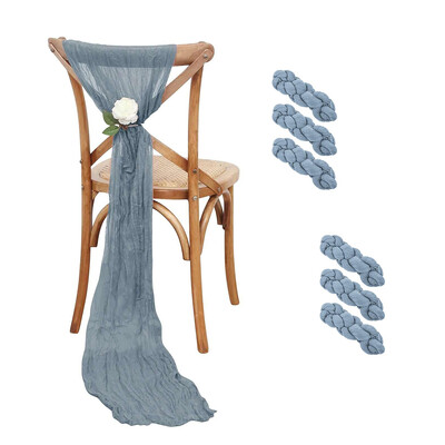 6 marlės sūrio audinio kėdžių varčių rinkinys kėdės lankelis Sukurtas dekoratyvinis kėdės užvalkalas, skirtas vestuvių priėmimui, vakarėliui, viešbučio dekoravimui