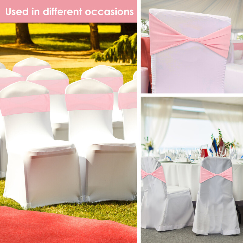 25 vnt. elastingo elastano kėdžių juostos, plaunamos lankai, kėdžių juostelės, daugiafunkciniai kėdžių kaklaraiščiai, skirti vestuvių vakarėliui, ceremonijai, gimtadieniui