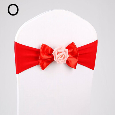 1 vnt. juostelė „Bowknot“ viešbučio daugiafunkciai vienspalviai valgomojo kėdės varčia Vestuvių banketų vakarėlio namų dekoravimas