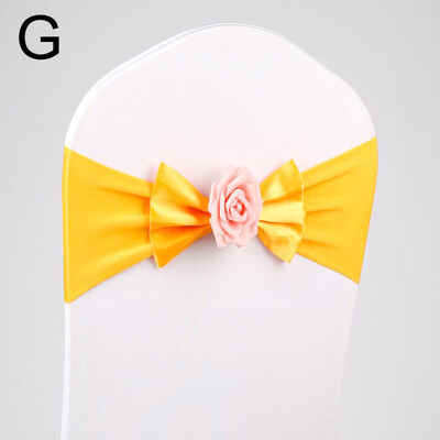 1 vnt. juostelė „Bowknot“ viešbučio daugiafunkciai vienspalviai valgomojo kėdės varčia Vestuvių banketų vakarėlio namų dekoravimas