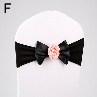 1 vnt. juostelė „Bowknot“ viešbučio daugiafunkciai vienspalviai valgomojo kėdės varčia Vestuvių banketų vakarėlio namų dekoravimas