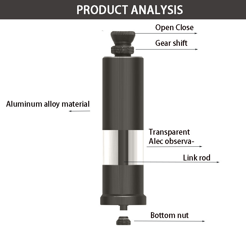 Hrănitor pentru rezervor de pește Hrănitor pentru pește din aliaj de aluminiu cu presiune manuală Hrănitor pentru pește mini lot mic Hrănitor cantitativ
