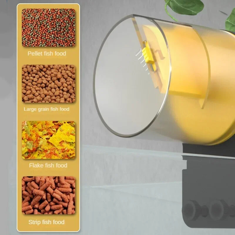 Hrănitor automat pentru rezervoare de pești, sincronizare inteligentă, hrănitor automat pentru acvariu, hrănitor pentru pești aurii, acvariu de mare capacitate