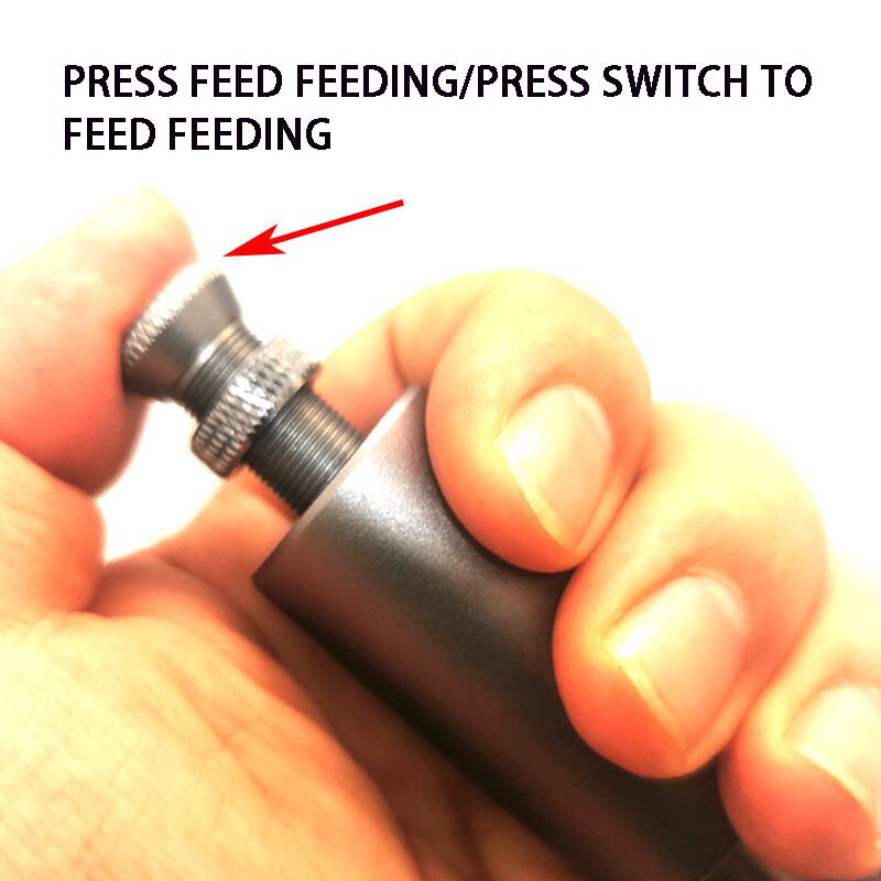 DIY akvárium adagoló kézi ujjnyomású alumínium ötvözet haletető mini kis tételes haletető mennyiségi adagoló