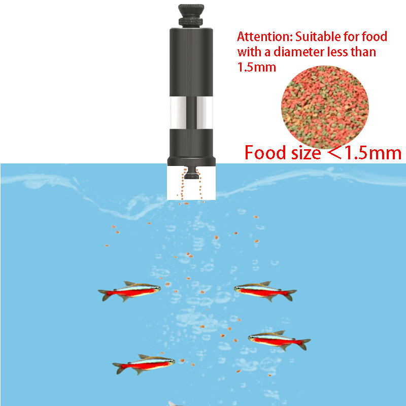 DIY akvárium adagoló kézi ujjnyomású alumínium ötvözet haletető mini kis tételes haletető mennyiségi adagoló
