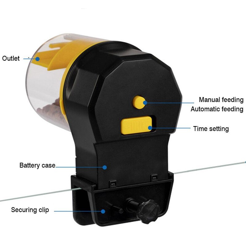 NOU Hrănitor automat pentru acvariu, 12 ore/24 de ore, sincronizare inteligentă, hrănitor pentru pești de acvariu de mare capacitate