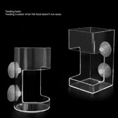 Naujas akvariumo šėrimo žiedas žuvų bako stotis Plaukiojantis maisto padėklas tiektuvas kvadratinio apskritimo akvariumo priedas su siurbimo puodeliu