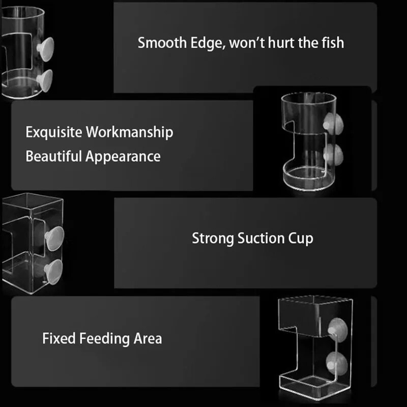 Naujas akvariumo šėrimo žiedas žuvų bako stotis Plaukiojantis maisto padėklas tiektuvas kvadratinio apskritimo akvariumo priedas su siurbimo puodeliu