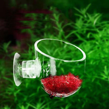 Fish Tank Feeder Red Worm Cup Feeding Cup Feeder Δαχτυλίδι τροφοδοσίας ψαριών με βεντούζα Αξεσουάρ φύτευσης ενυδρείου