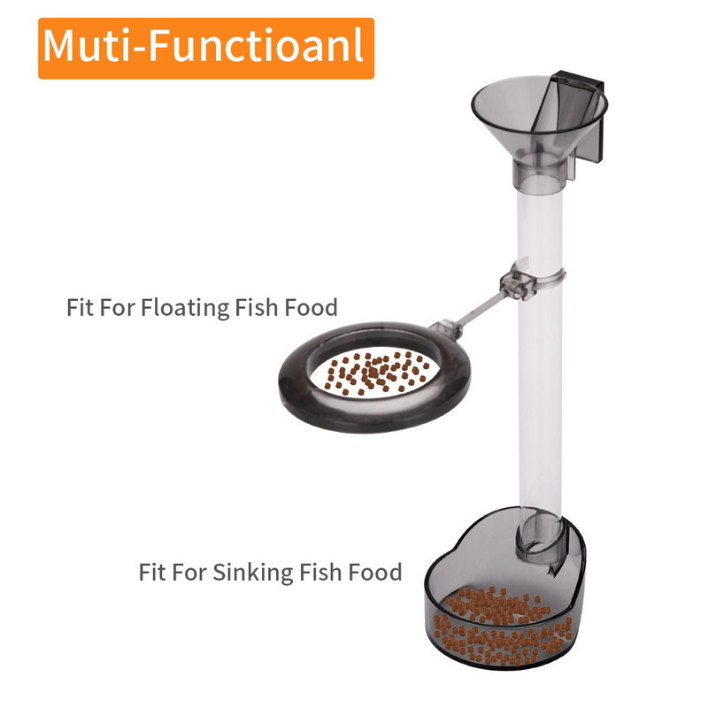 Rezervor de pești de acvariu Hrănitor multifuncțional Hrănire inel de hrănire pentru pești Hrănire în esofag