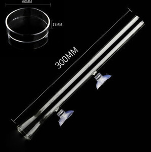 Tub de hrănire pentru creveți din sticlă transparentă pentru acvariu Suport pentru țeavă pentru hrănire alimentară cu ventuze Rezervor de pești pentru creveți Material pentru tuburi de alimentare din sticlă