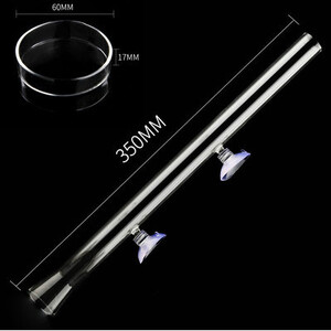 Tub de hrănire pentru creveți din sticlă transparentă pentru acvariu Suport pentru țeavă pentru hrănire alimentară cu ventuze Rezervor de pești pentru creveți Material pentru tuburi de alimentare din sticlă