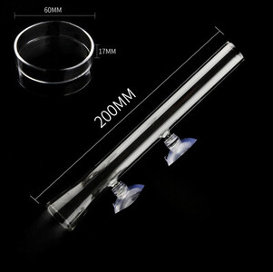 Tub de hrănire pentru creveți din sticlă transparentă pentru acvariu Suport pentru țeavă pentru hrănire alimentară cu ventuze Rezervor de pești pentru creveți Material pentru tuburi de alimentare din sticlă