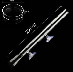 Tub de hrănire pentru creveți din sticlă transparentă pentru acvariu Suport pentru țeavă pentru hrănire alimentară cu ventuze Rezervor de pești pentru creveți Material pentru tuburi de alimentare din sticlă