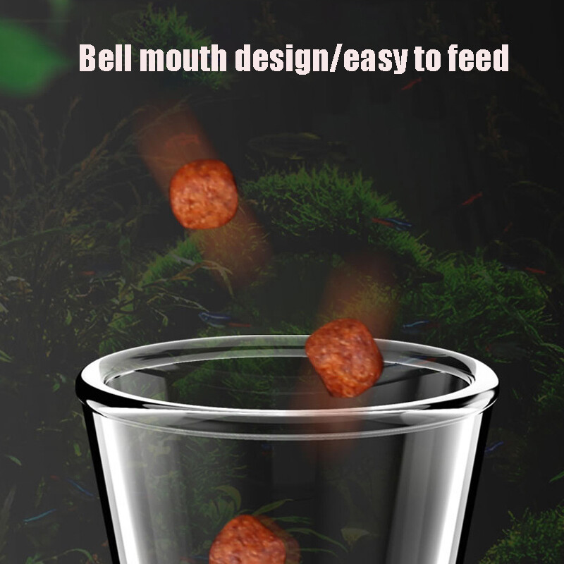 Tub de hrănire pentru creveți din sticlă transparentă pentru acvariu Suport pentru țeavă pentru hrănire alimentară cu ventuze Rezervor de pești pentru creveți Material pentru tuburi de alimentare din sticlă