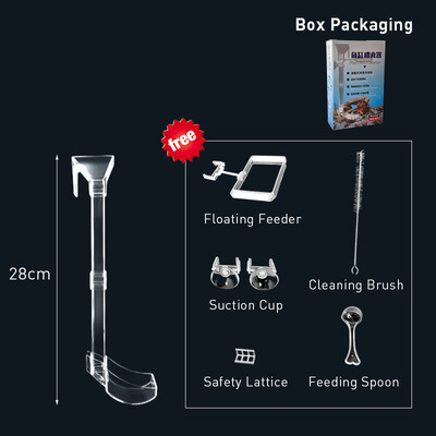 Set tub de alimentare transparent pentru acvariu Hrănitor pentru acvariu Hrănitor pentru pești Hrănitor pentru creveți Hrănitor pentru acvariu Accesorii pentru hrănire Instrumente