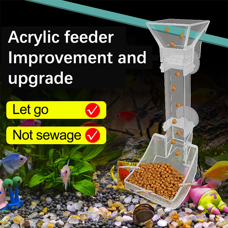 Akvaariumi läbipaistev söötmistoru komplekt akrüül Akvaariumi söötja krevettide söötja söötmismahuti tarvikud tööriistad