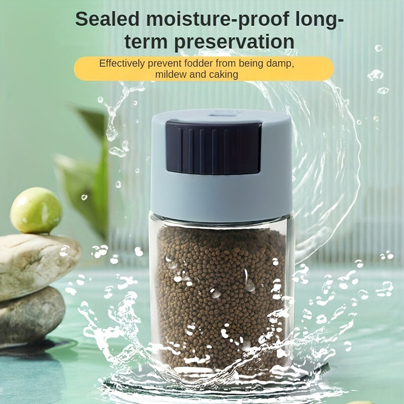 Push-tüüpi kvantifitseerimissöötja Kalatoidu säilituspudel Fishbowl Tool Akvaariumi tarvikud Meduusid Kilpkonn Kuldkala Crap Feeder