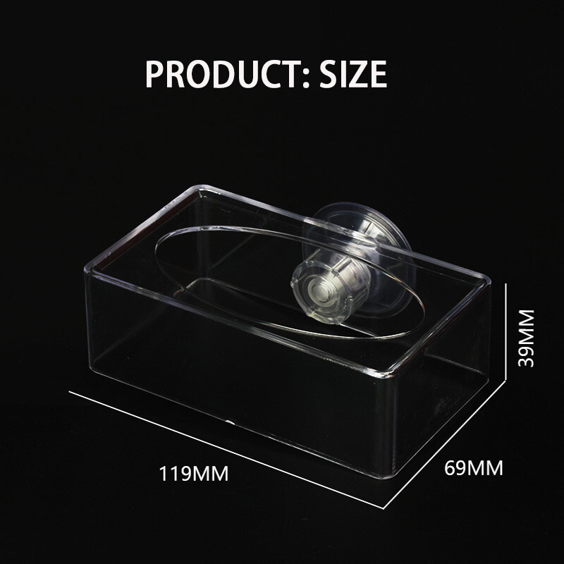 аквариум пръстен за хранене аквариум суспензионна хранилка прозрачна акрилна правоъгълна форма малък кръг за риба за аквариум плаваща храна